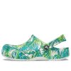 Crocs 4 Εκτύπωση Outdoor Flat Heel Beach Sports Λευκά Πράσινα Σανδάλια “White Green” 206230-1C8