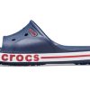 Παντόφλες Crocs Bayaband Clog Μπλε Λευκό Κόκκινο Unisex 205392-4CC