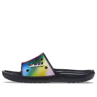 Crocs Πολύχρωμες Casual Unisex πολύχρωμες μαύρες παντόφλες 207557-0C4