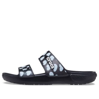 Crocs Classic Casual Fashion Unisex Μαύρες Μπλε Παντόφλες 207680-066