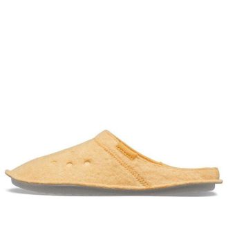 Crocs Classic Casual Thicken Stay Warm κίτρινες παντόφλες Unisex 203600-838