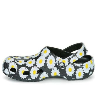 Crocs Classic clo μαργαρίτα Σανδάλια Full Print Unisex Μαύρα 206375-0ZI