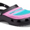 Crocs Classic Clog Πέδιλα Τσέπης Μαύρο Ροζ 206612-0I8
