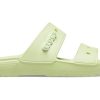 Crocs Classic Clog Cozy Unisex Γκρι πράσινες παντόφλες 206761-335