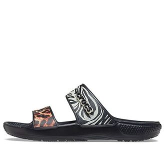 Crocs Classic Clog Cozy Unisex Μαύρες πολύχρωμες παντόφλες “Black” 207847-0C4