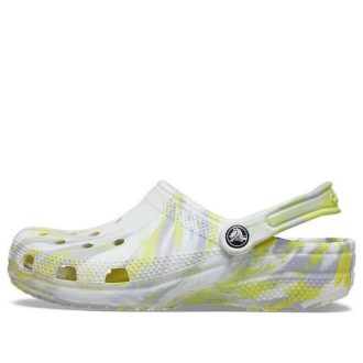 Crocs Classic Clog Marble Beach Sports Unisex Λευκά Γκρι σανδάλια “White Grey” 206867-1FJ