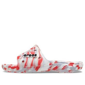 Crocs Classic Clog Marble Beach Unisex Κόκκινες Παντόφλες “Red White” 206879-884