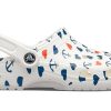 Σανδάλια Crocs Classic Clog Printing White Blue 206053-94S Σανδάλια Crocs Classic Clog Printing White Blue 206053-94S