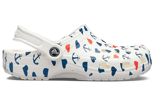 Σανδάλια Crocs Classic Clog Printing White Blue 206053-94S Σανδάλια Crocs Classic Clog Printing White Blue 206053-94S
