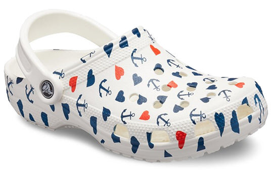 Σανδάλια Crocs Classic Clog Printing White Blue 206053-94S Σανδάλια Crocs Classic Clog Printing White Blue 206053-94S
