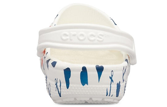 Σανδάλια Crocs Classic Clog Printing White Blue 206053-94S Σανδάλια Crocs Classic Clog Printing White Blue 206053-94S