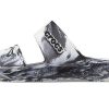Crocs Classic Clog Μαρμάρινες Αθλητικές Παντόφλες Παραλίας Unisex Λευκό Μαύρο 207701-103