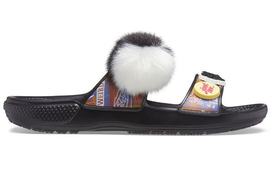 Crocs Classic μαλακή σόλα Cozy Flat Heel Αθλητικές Παντόφλες Unisex Μαύρες 207403-001 Crocs Classic μαλακή σόλα Cozy Flat Heel Αθλητικές Παντόφλες Unisex Μαύρες 207403-001