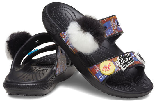 Crocs Classic μαλακή σόλα Cozy Flat Heel Αθλητικές Παντόφλες Unisex Μαύρες 207403-001 Crocs Classic μαλακή σόλα Cozy Flat Heel Αθλητικές Παντόφλες Unisex Μαύρες 207403-001