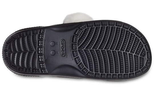 Crocs Classic μαλακή σόλα Cozy Flat Heel Αθλητικές Παντόφλες Unisex Μαύρες 207403-001 Crocs Classic μαλακή σόλα Cozy Flat Heel Αθλητικές Παντόφλες Unisex Μαύρες 207403-001