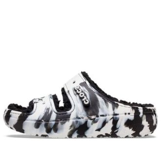 Crocs Classic Cozzzy Μαρμάρινα Σανδάλια “Black White” 207907