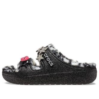 Σανδάλια Crocs Classic Cozzzy Disco Glitter “Black” 208074-0C4