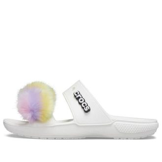 Σανδάλια Crocs Classic Fur Sure 2 λουράκια “Λευκό” 207405-100