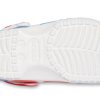 Crocs Classic Pattern Αντιολισθητικά Αθλητικά Unisex Λευκά Μπλε Κόκκινα Σανδάλια “White Blue Red” 205453-928