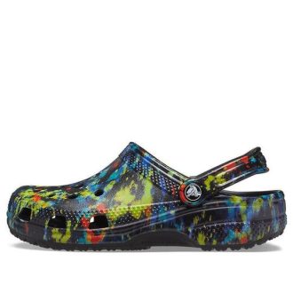 Crocs Classic Tie Dye Pattern Crocs Beach Unisex Τζιν Μπλε σανδάλια 205453-4SW