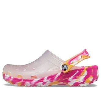 Crocs Classic ημιδιαφανή μαρμάρινα τσόκαρα “Transparent Pink” 207407-94S
