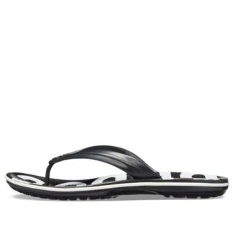Σαγιονάρες με στάμπα Crocs Crocband Μαύρο Λευκό 205943-066