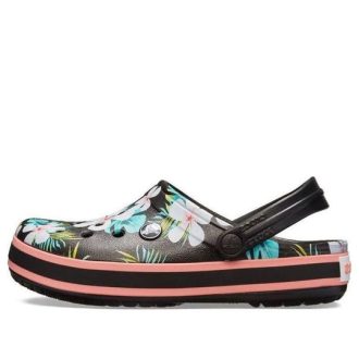 Crocs Crocband εποχιακά γραφικά τσόκαρα “Black White Pink” 205579-0CV