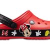 Crocs Crocband Cartoon Mickey Mouse Ανθεκτικά στη χρήση Unisex Κόκκινα Μαύρα Σανδάλια “Red Black” 204936-90H