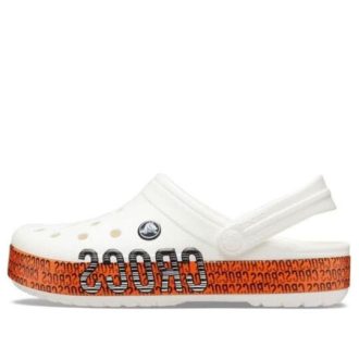 Crocs Crocband Logo Motion Clog Unisex Λευκά Πορτοκαλί Σανδάλια “White Orange” 206381-127