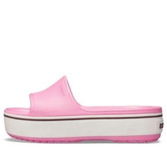 Παντόφλες Crocs Crocband Platform Slide με χοντρή σόλα ροζ 205631-6QF