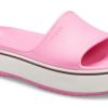 Παντόφλες Crocs Crocband Platform Slide με χοντρή σόλα ροζ 205631-6QF