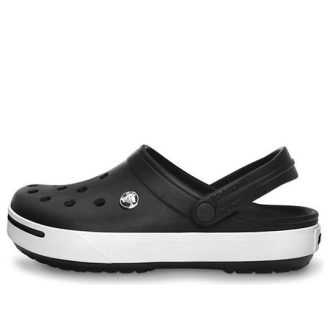 Σανδάλια παραλίας Crocs Crocband Unisex Μαύρα Λευκά 11989-060