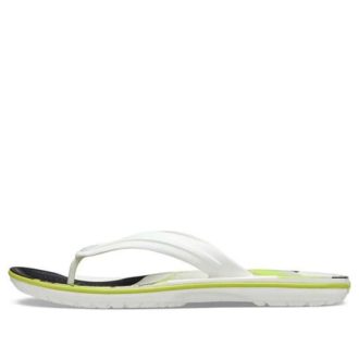 Σαγιονάρες Crocs Crocband “White Green Black” 206592-94S