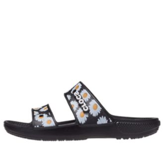 Crocs Daisy Ελαφριές αθλητικές παντόφλες Unisex Μαύρες Λευκές 207284-0ZI