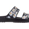 Crocs Daisy Ελαφριές αθλητικές παντόφλες Unisex Μαύρες Λευκές 207284-0ZI
