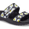 Crocs Daisy Ελαφριές αθλητικές παντόφλες Unisex Μαύρες Λευκές 207284-0ZI