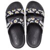 Crocs Daisy Ελαφριές αθλητικές παντόφλες Unisex Μαύρες Λευκές 207284-0ZI