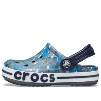 Crocs (GS) Bayaband εμπριμέ τσόκαρα “Blue Grey” 205810-025