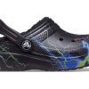 Crocs (GS) Classic τσόκαμα με επένδυση “Black Lightning” 207322-0C4