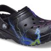 Crocs (GS) Classic τσόκαμα με επένδυση “Black Lightning” 207322-0C4