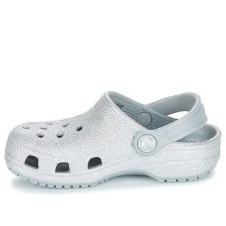 Crocs (GS) Classic Glitter Clogs “Ασημί” 205441-040
