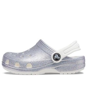 Crocs (GS) Classic Glitter σανδάλια “Silver White” 206993-94S