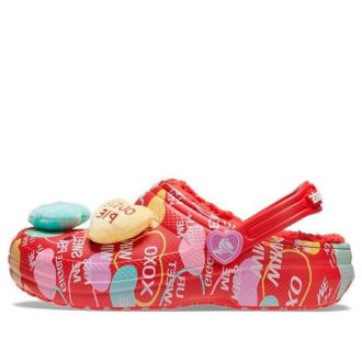 Crocs (GS) Classic Lined Eleved Sweethearts Clogs “Red multi” 207814-610