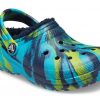 Crocs (GS) Classic Lined Marble Clogs “Blue Tie Dye” 207238-4HQ