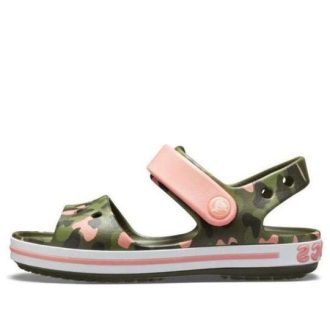 Crocs (GS) Crocband εποχιακά γραφικά σανδάλια “Green Pink” 205765-737