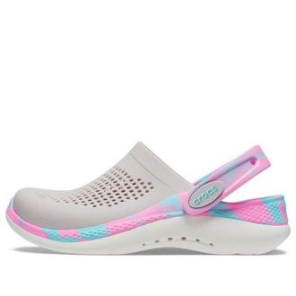 Crocs (GS) Literide 360  Μαρμάρινα τσόκαρα “Grey Pink Blue” 207668-1DU