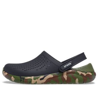 Crocs LiteRide Εκτύπωση Παπουτσιών Classic Unisex Μαύρο 206491-0C4