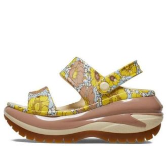 Crocs Mega Crush Retro Floral σανδάλια “Vanilla Cork” 208966-1LQ
