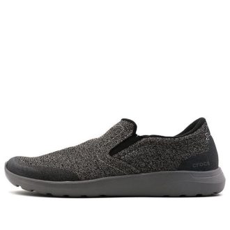Crocs Outdoor Ελαφρύ αναπνεύσιμο Cozy Athleisure Casual αθλητικό παπούτσι Μαύρο Γκρι “Black Grey” 203977-05M