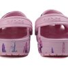 Crocs (PS) Κλασικό τσόκαμα με μοτίβο πεταλούδας Αθλητικά ροζ πέδιλα εξωτερικού χώρου με επίπεδη τακούνι 206414-6GD